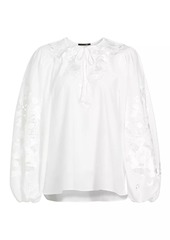 Kobi Halperin Gloria Embroidered Cotton-Silk Voile Blouse