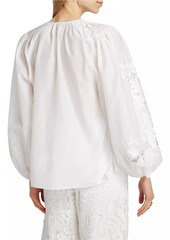 Kobi Halperin Gloria Embroidered Cotton-Silk Voile Blouse