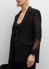 Kobi Halperin Joie Open-Front Floral Lace Jacket