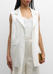 Kobi Halperin June Open-Front Satin Vest