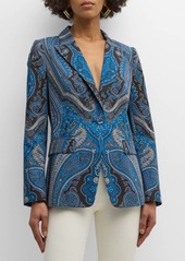 Kobi Halperin Kinsley Single-Button Paisley-Print Jacket