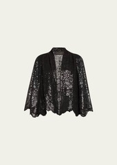 Kobi Halperin Delilah Open-Front Scalloped Sequin Lace Jacket