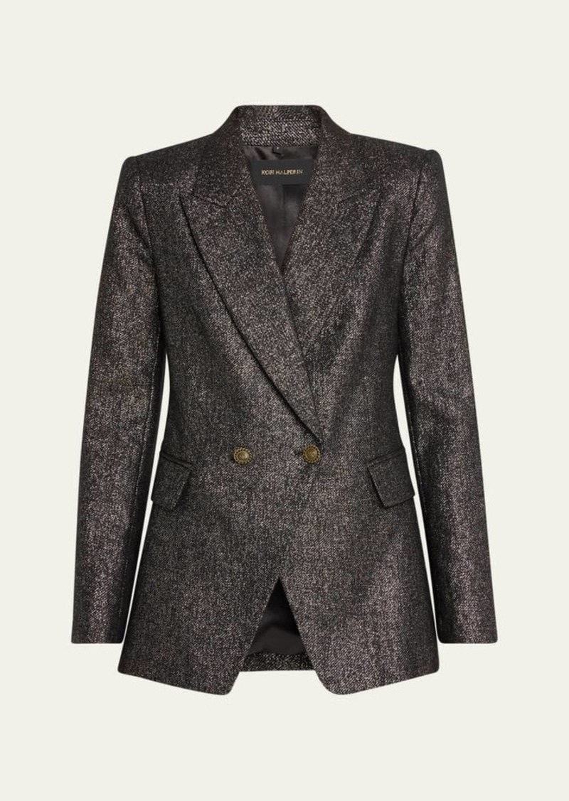 Kobi Halperin Kitt Metallic Double-Breasted Jacket