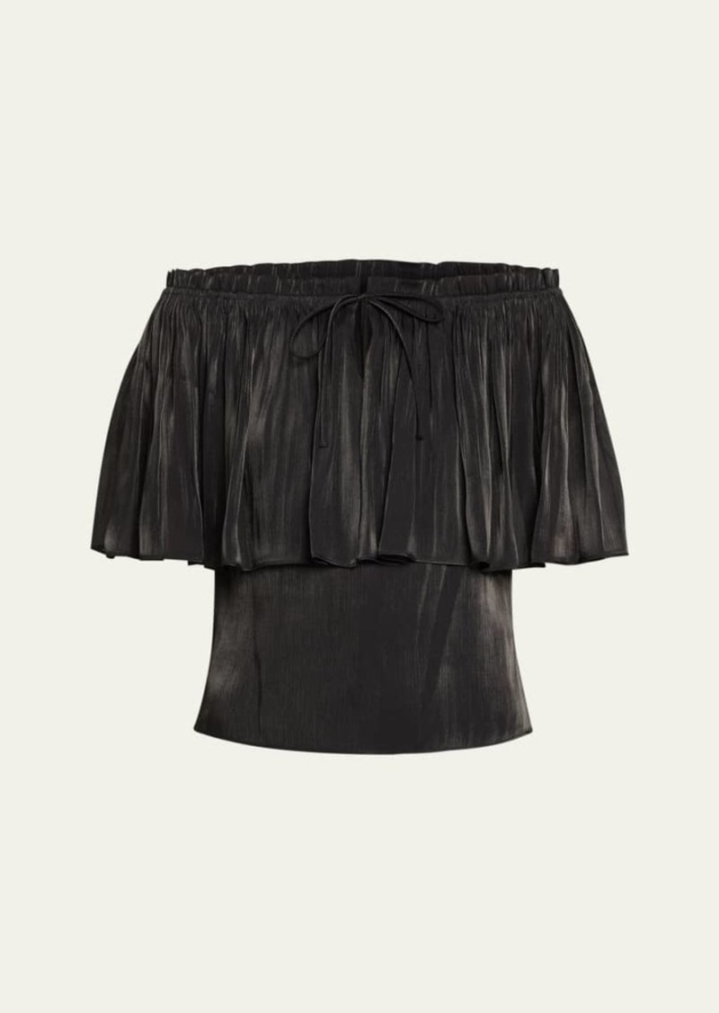 Kobi Halperin Mads Off-Shoulder Ruffle Blouse