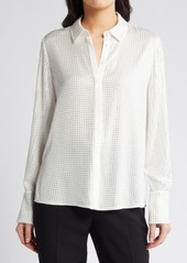 KOBI HALPERIN Renana Perforated Stretch Silk Shirt