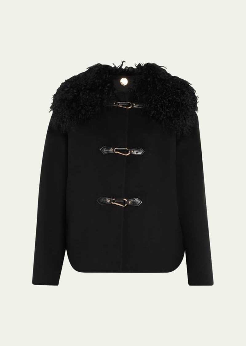 Kobi Halperin Shirley Wool Shearling-Collar Coat