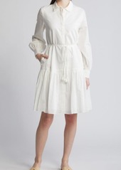 KOBI HALPERIN Viola Long Sleeve Cotton & Silk Shirtdress