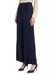 Kobi Halperin Lane Embellished Silk-Blend Wide-Leg Pants