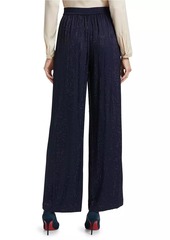 Kobi Halperin Lane Embellished Silk-Blend Wide-Leg Pants