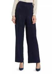 Kobi Halperin Lane Embellished Silk-Blend Wide-Leg Pants