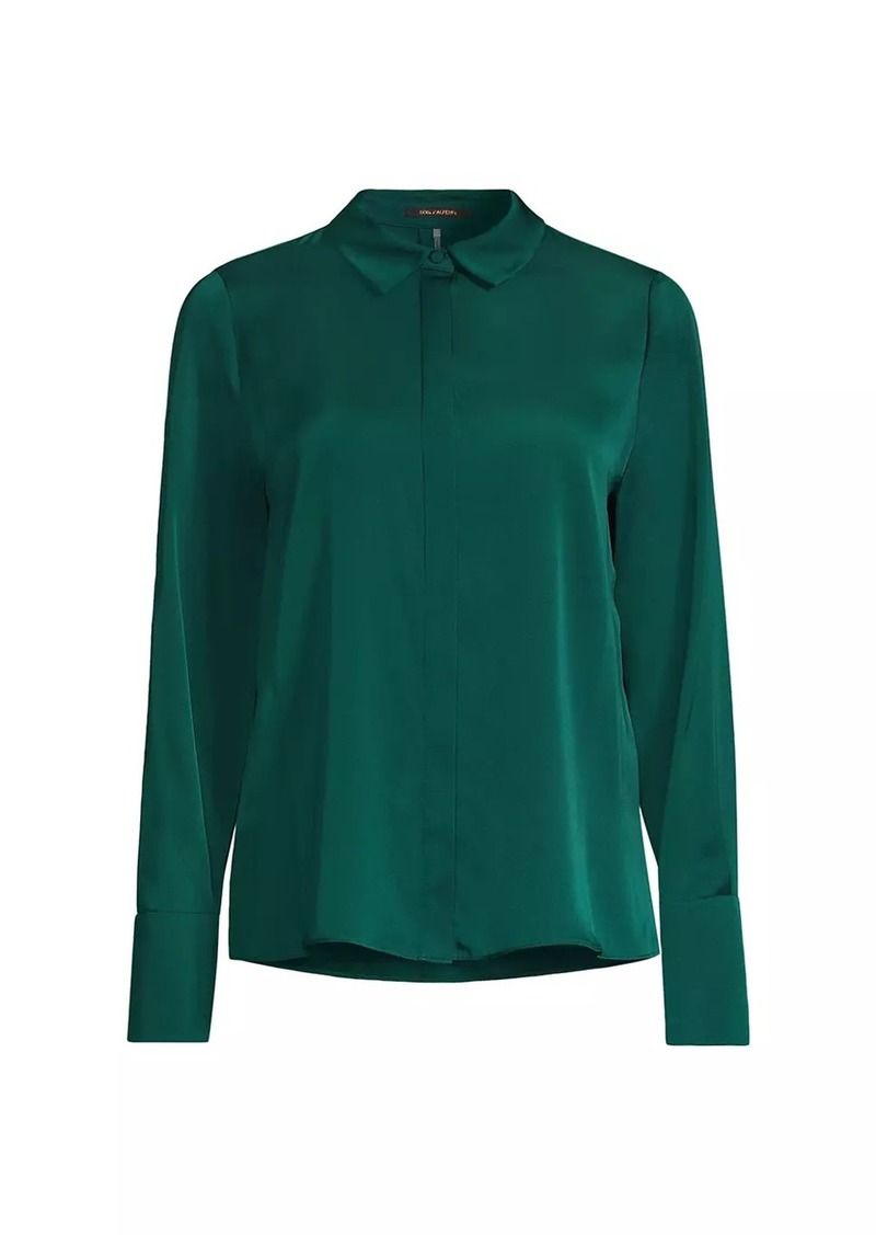 Kobi Halperin Larissa Collared Silk-Blend Blouse