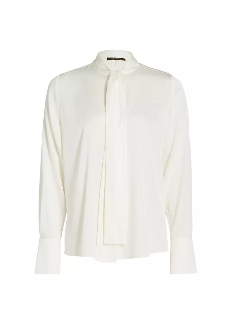 Kobi Halperin Leni Stretch Silk Tieneck Blouse