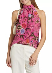 Kobi Halperin Madison Floral Silk Sleeveless Blouse