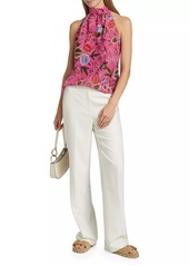 Kobi Halperin Madison Floral Silk Sleeveless Blouse