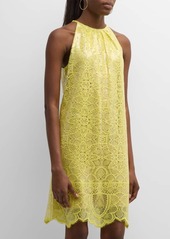 Kobi Halperin Maya Sequin Lace Halter Midi Dress