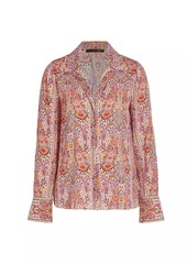 Kobi Halperin Nylah Paisley Silk-Blend Blouse