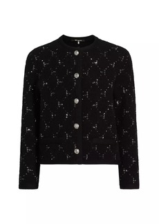 Kobi Halperin Rue Embellished Crewneck Cardigan