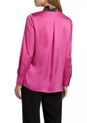 Kobi Halperin Sabrina Floral Satin Blouse