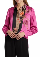 Kobi Halperin Sabrina Floral Satin Blouse