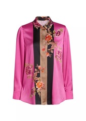 Kobi Halperin Sabrina Floral Satin Blouse