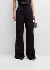 Kobi Halperin Samantha Beaded Floral-Embroidered Pants