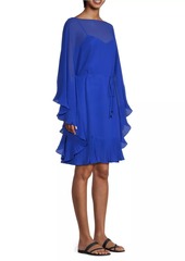 Kobi Halperin Sammy Ruffled Chiffon Cover-Up Dress