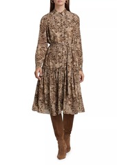 Kobi Halperin Snakeskin Belted Midi-Dress