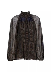 Kobi Halperin Sofiana Paisley Chiffon Blouse