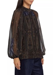 Kobi Halperin Sofiana Paisley Chiffon Blouse