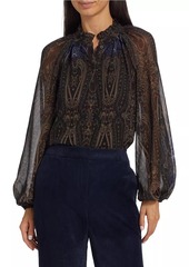 Kobi Halperin Sofiana Paisley Chiffon Blouse