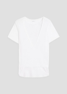 Koral - Layered mesh and jersey T-shirt - White - XS