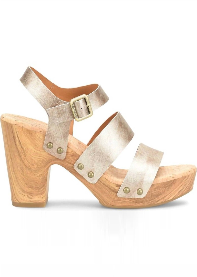 Kork-Ease Della Slingback Platform Sandal In Light Gold