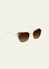 KREWE Earhart 24K Gold-Plated Metal Aviator Sunglasses