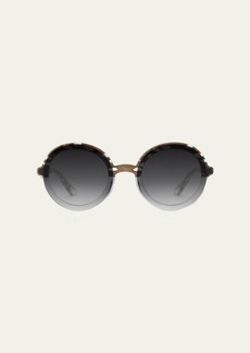 KREWE Louisa Nylon Round Sunglasses