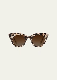 KREWE Olivia Patterned Acetate Cat-Eye Sunglasses