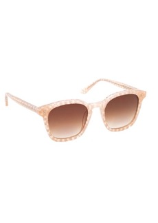 KREWE Prytania Micro Plaid Square Sunglasses