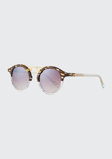 KREWE St. Louis Round Mirrored Sunglasses