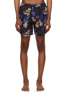 Ksubi Black Hyperflower Swim Shorts