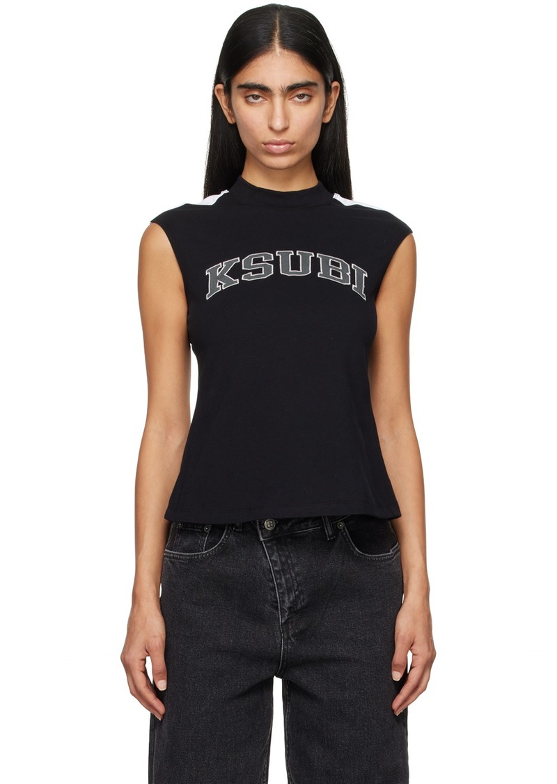 Ksubi Black 'Ksubi' Slim Open T-shirt