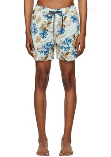 Ksubi Blue Floralist Swim Shorts