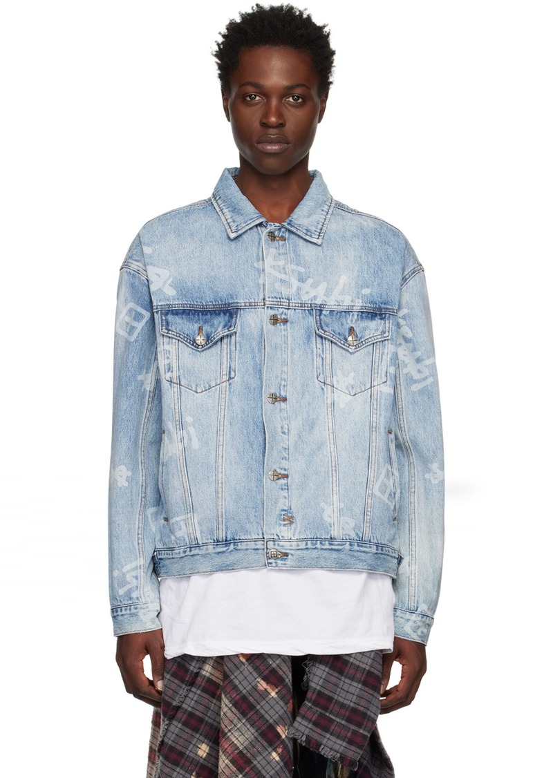 Ksubi Blue Oh G Kash Box Denim Jacket