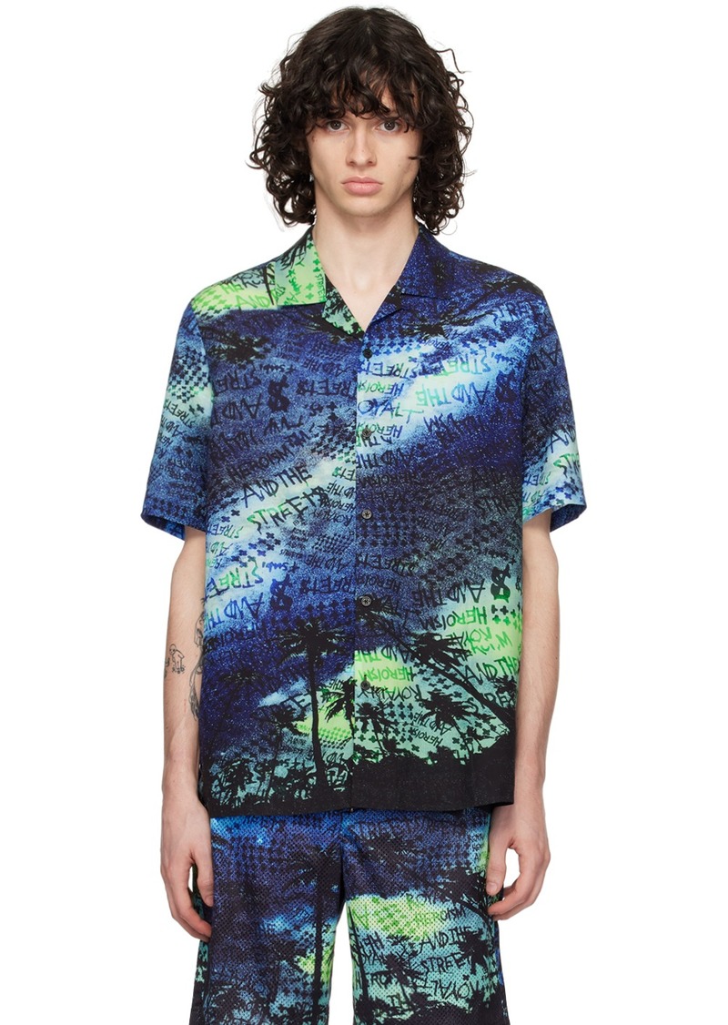 Ksubi Blue Space Palm Shirt