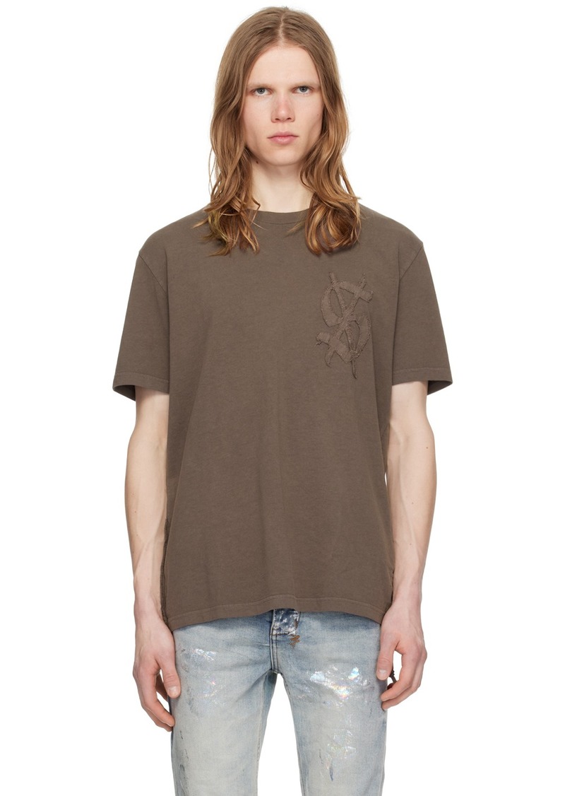 Ksubi Brown Plus Applique Kash T-Shirt