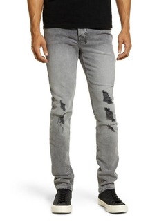 Ksubi Chitch Prodigy Trashed Stretch Slim Fit Jeans in Grey at Nordstrom