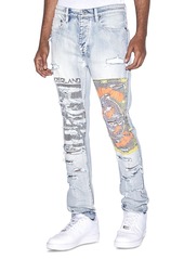Ksubi Chitch Slim Fit Hardcore Phase Out Distressed Jeans in Denim Blue