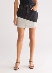 Ksubi Colorblock Denim Miniskirt in Grey/black at Nordstrom Rack