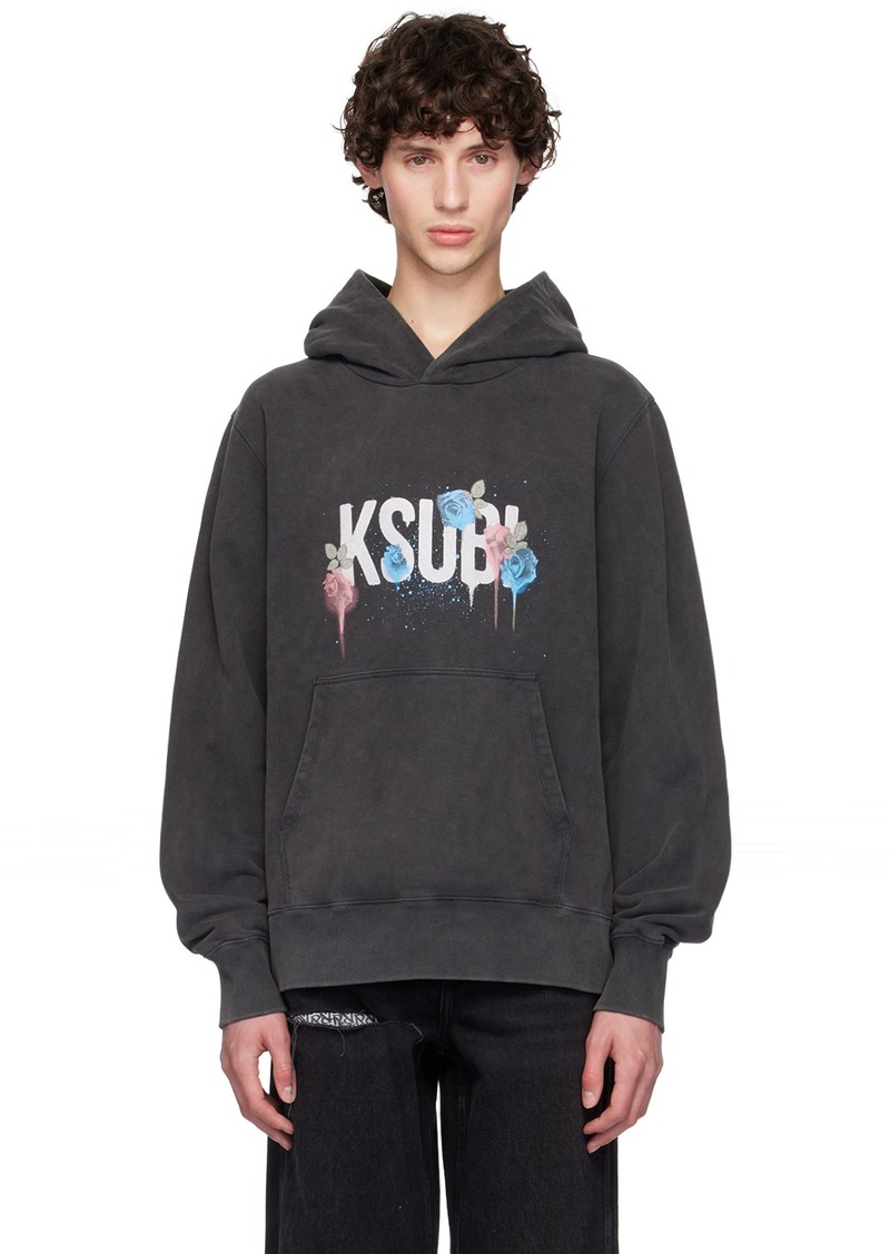 Ksubi Gray Graff Rose Kash Hoodie