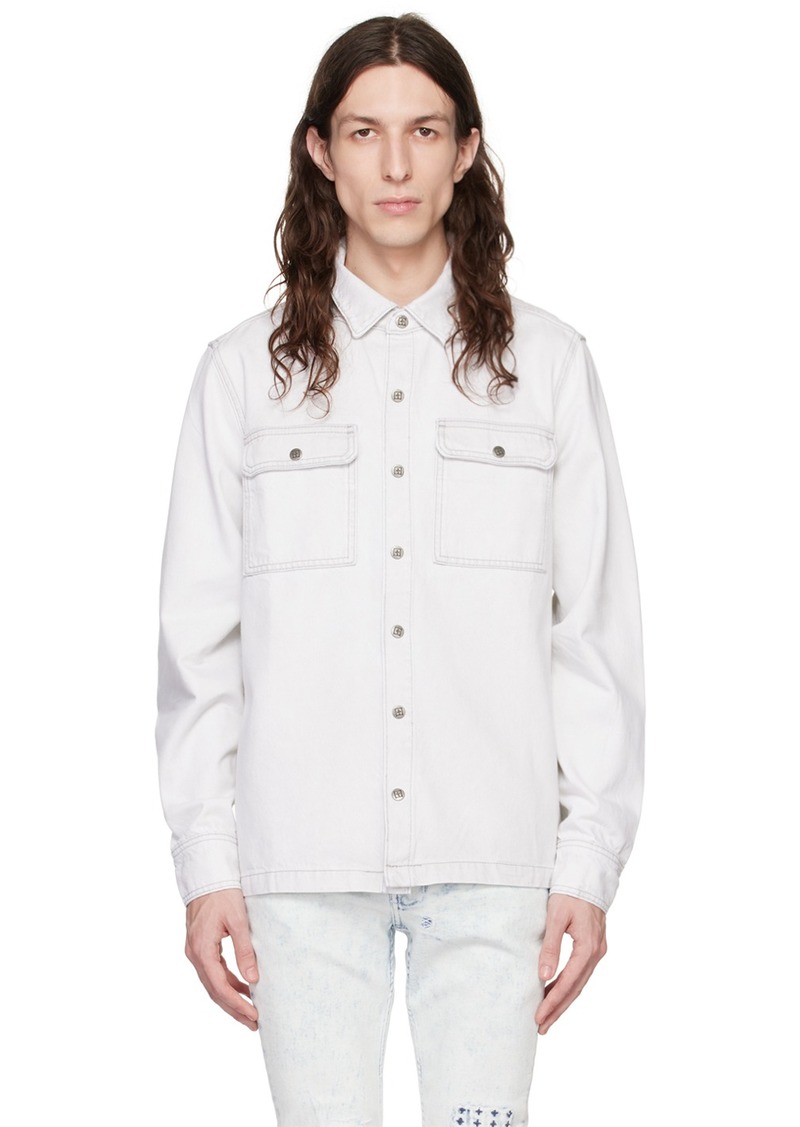 Ksubi Gray Scorpio Habits Denim Shirt