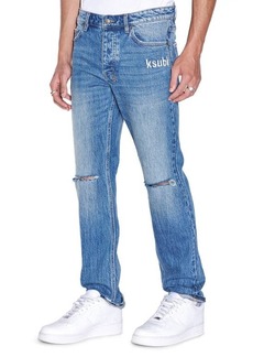 Ksubi Hazlow Notorious Kulture Ripped Straight Leg Jeans