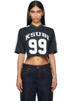 Ksubi Navy 90 Ss Crop Jersey T-shirt